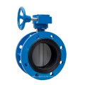 Ductile iron flange type butterfly valve DI hand operated double flanged butterfly valve